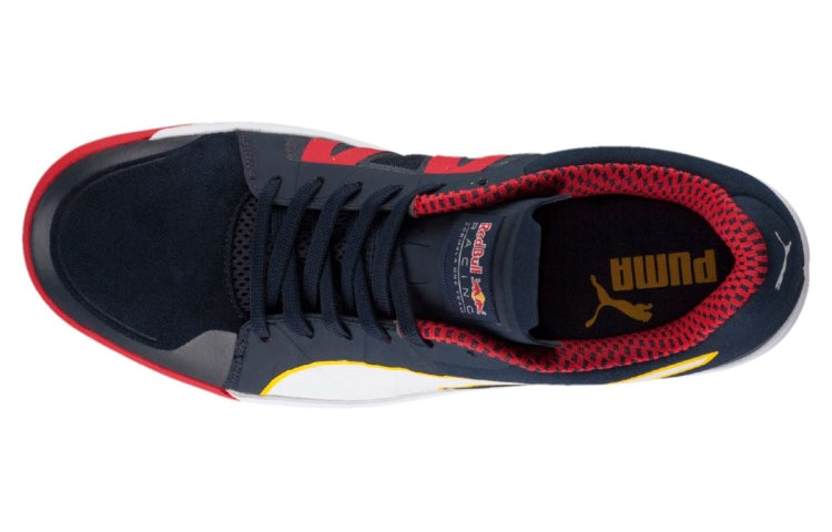 Shop Puma 紅牛車隊 Racing Rider 耐磨防滑休閒板鞋 深藍