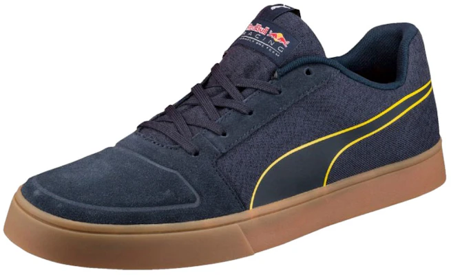 Puma Red Bull 賽車翼系列 麂皮 防滑耐磨 低筒休閒板鞋 深藍 Lookbook Puma Red Bull 賽車翼系列 麂皮 防滑耐磨 低筒休閒板鞋 深藍