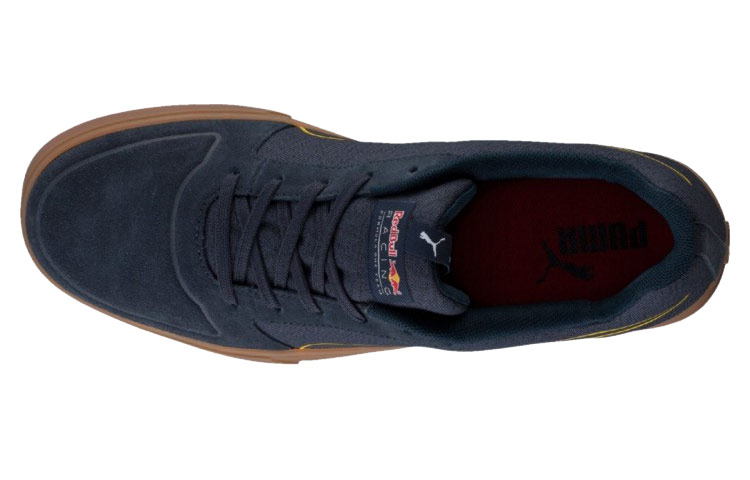 Shop Puma Red Bull 賽車翼系列 麂皮 防滑耐磨 低筒休閒板鞋 深藍