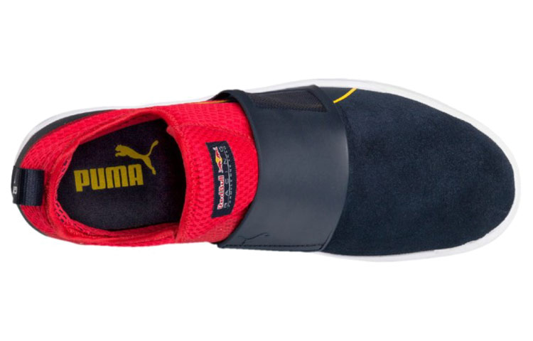 Shop Puma 紅牛賽車 輕便減震防滑 低幫休閒板鞋 紅藍