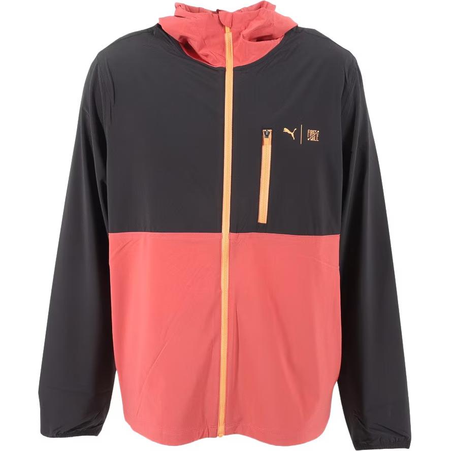 Puma Red Colorblock Hooded Zip-Up Jacket 524524-51