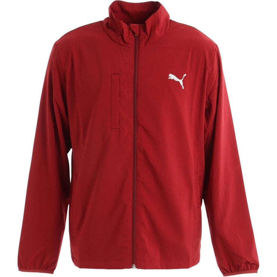 Puma Red Logo Print Stand Collar Zip-Up Jacket 523059-22