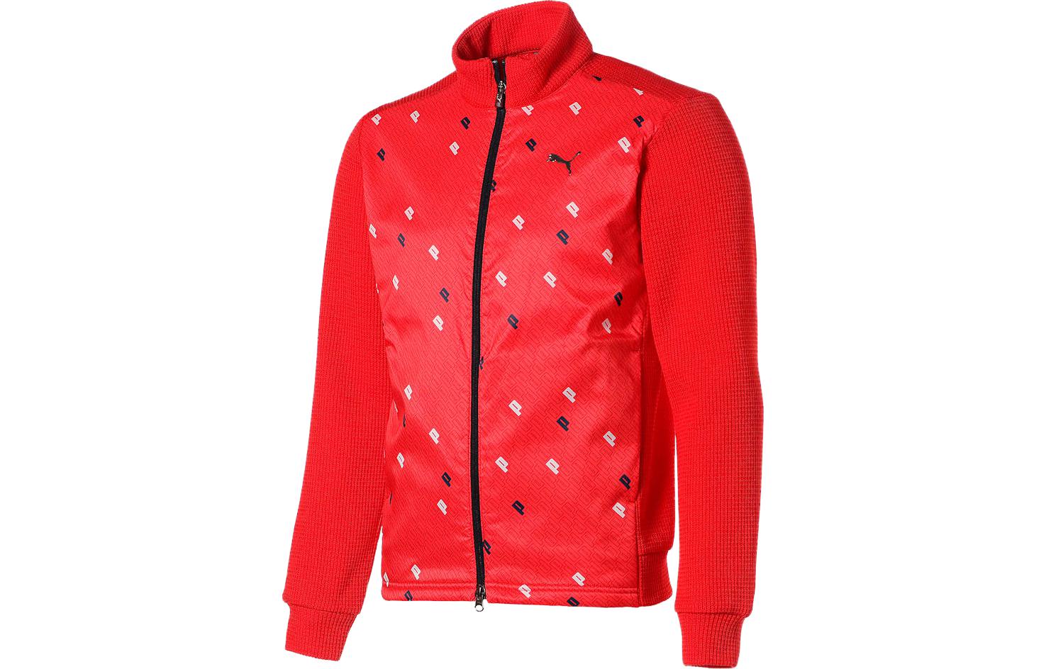 Puma Red Logo Stand-Collar Zip-Up Jacket 930315-03