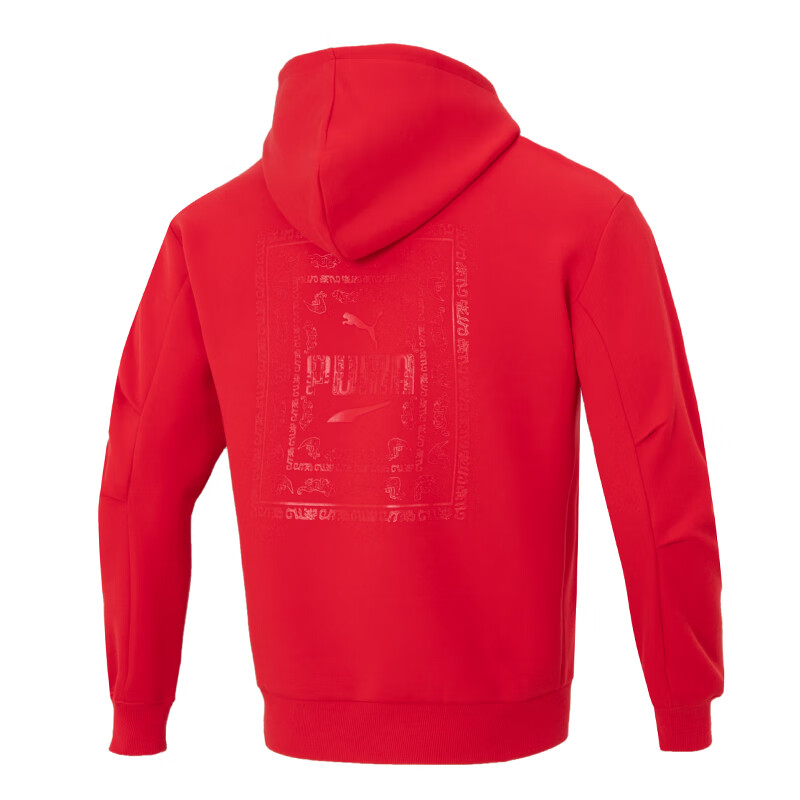 Puma Red Pullover Hoodie with Logo Print - Unisex Breathable Design 625255-11