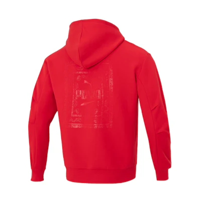 Puma Red Pullover Hoodie with Logo Print - Unisex Breathable Design 625255-11