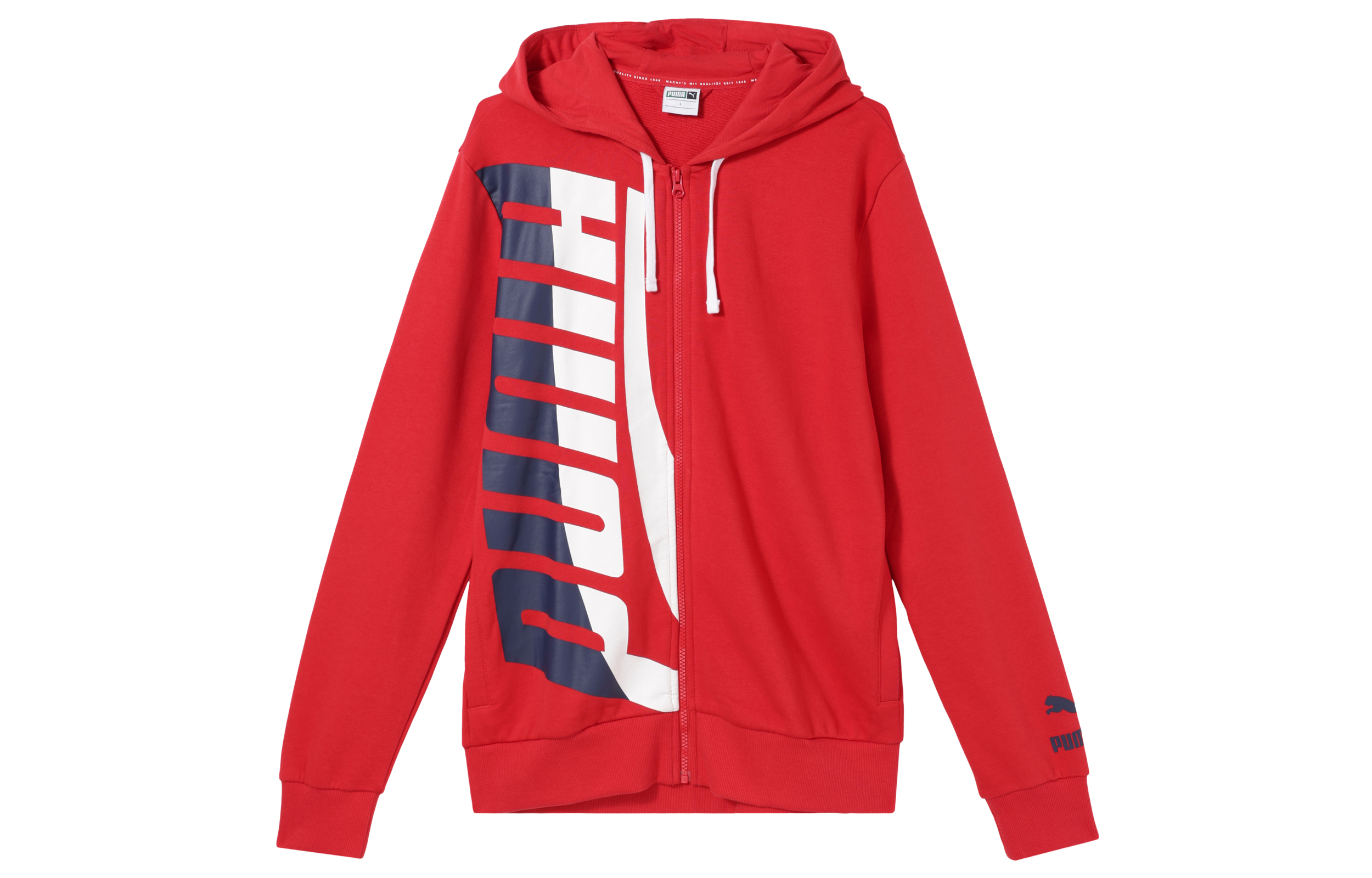 Puma Red Retro Hoodie Full-Zip Jacket Casual Style 577648-12
