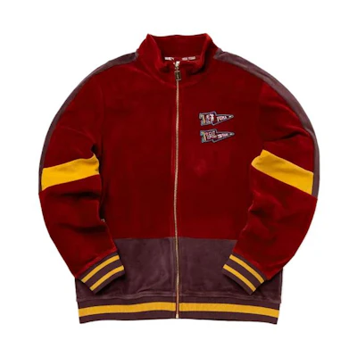 Puma Red Retro Track Jacket with Colorblock Stripes and Zipper 534777-01