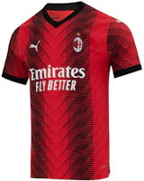 Puma Red V-Neck Soccer Jersey with Letter Logo Print. 770382-01 Puma Red V-Neck Soccer Jersey with Letter Logo Print. 770382-01