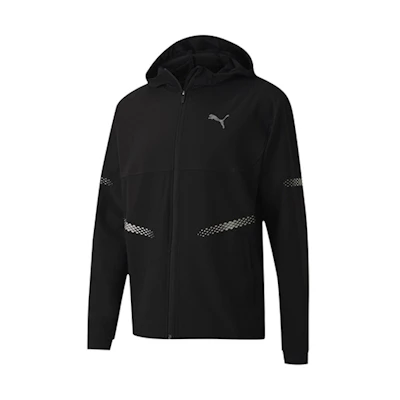 Puma Reflective Color-Block Hoodie Jacket Black 519382-01