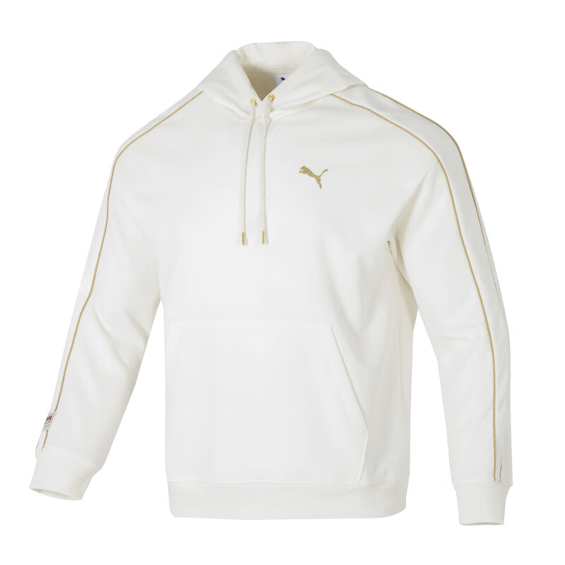 Puma Retro Athletic Hoodie - White, Stylish Outdoor Gym & Running Pullover 631416-92