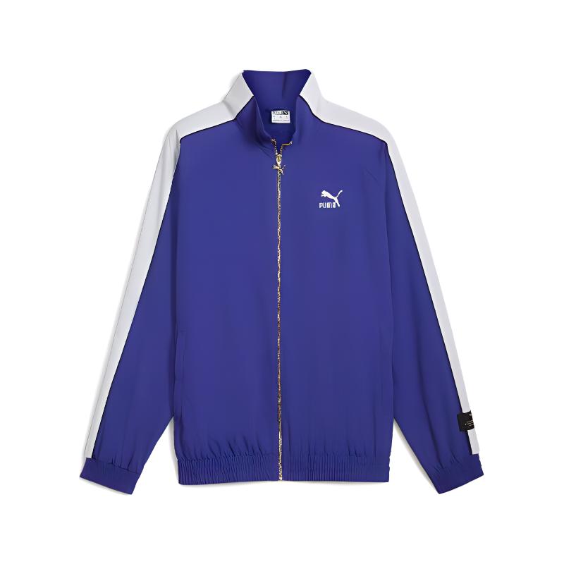 Puma Retro Colorblock Logo Zip-Up Jacket Blue - Unisex Casual Outdoor Style 629048-27