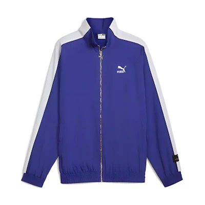 Puma Retro Colorblock Logo Zip-Up Jacket Blue - Unisex Casual Outdoor Style 629048-27