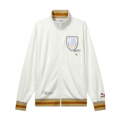 Puma Retro Colorblock Stand Collar Long Sleeve Jacket White - 628308-65