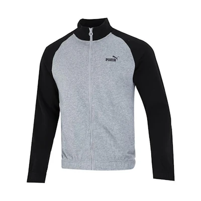 Puma Retro Colorblock Track Jacket with Logo, Gray 674642-03