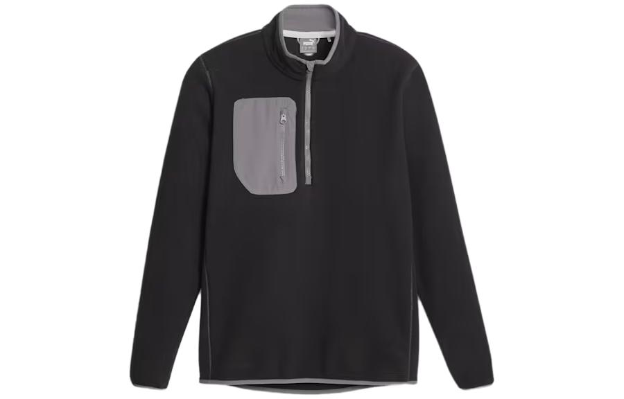 Puma Retro Half-Zip Pullover Sweatshirt Black 623181-01