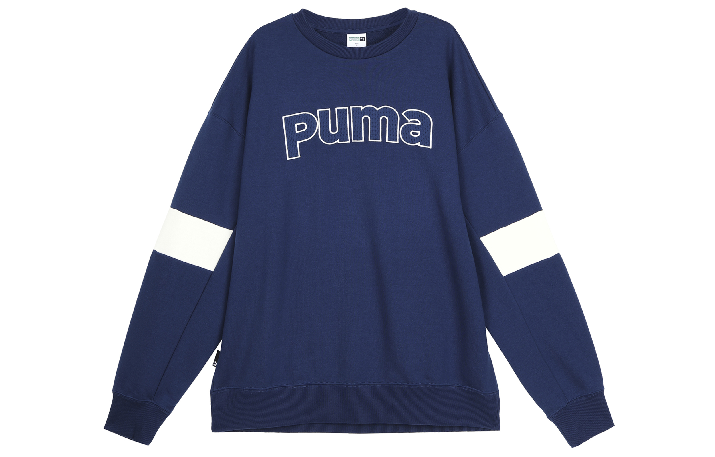 Puma Retro Letter Print Pullover Sweatshirt - Blue 623427-15