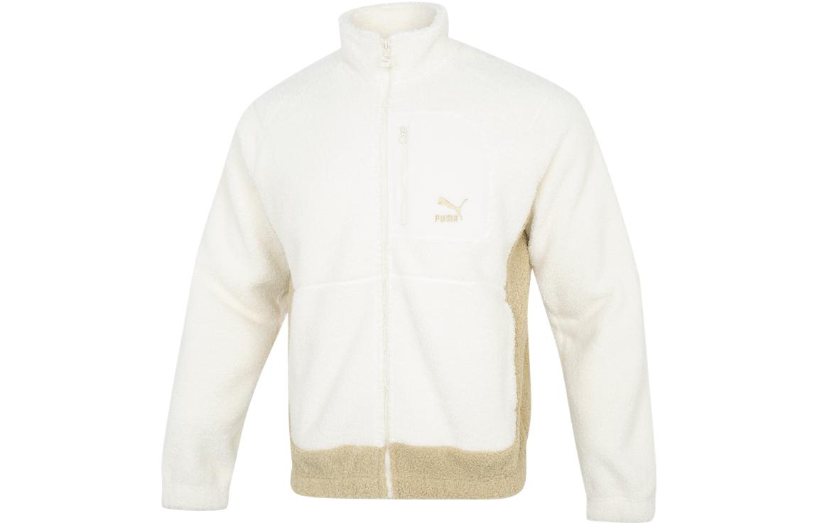 Puma Retro Logo Colorblock Jacket Unisex White 539914-93
