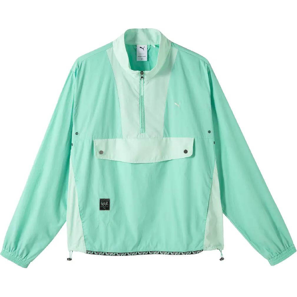 Puma Retro Logo Embroidered Windbreaker Mint Green Unisex. 629389-77