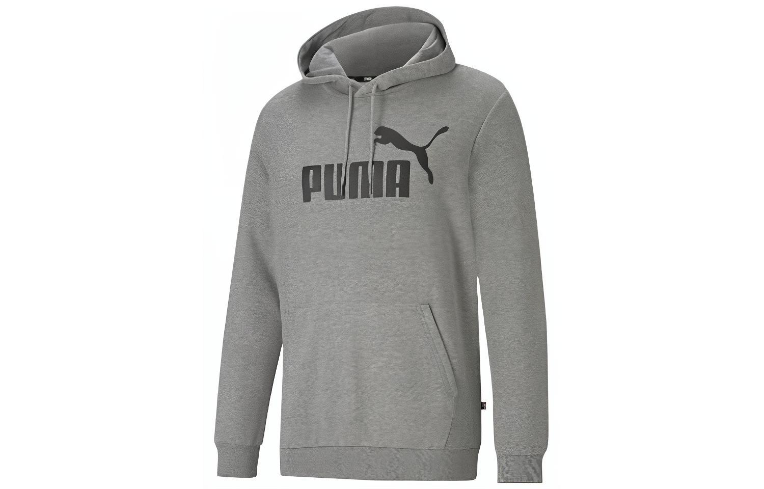 Puma Retro Logo Print Loose Fit Hoodie Gray 588709-03