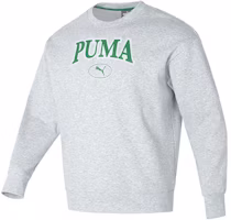 Puma Retro Logo Print Sweatshirt Unisex - Gray Crewneck Fitness Pullover 682929-04 Puma Retro Logo Print Sweatshirt Unisex - Gray Crewneck Fitness Pullover 682929-04