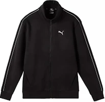 Puma Retro Logo Print Zip Jacket Unisex Black 686082-01 Puma Retro Logo Print Zip Jacket Unisex Black 686082-01