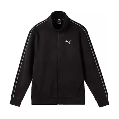 Puma Retro Logo Print Zip Jacket Unisex Black 686082-01