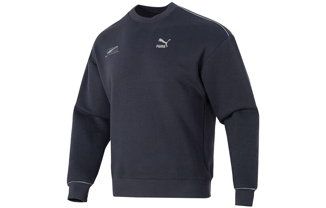 Puma Retro Patchwork Solid Color Crewneck Pullover Sweatshirt Unisex 625075-17