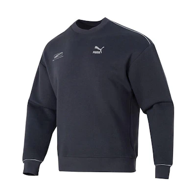 Puma Retro Patchwork Solid Color Crewneck Pullover Sweatshirt Unisex 625075-17