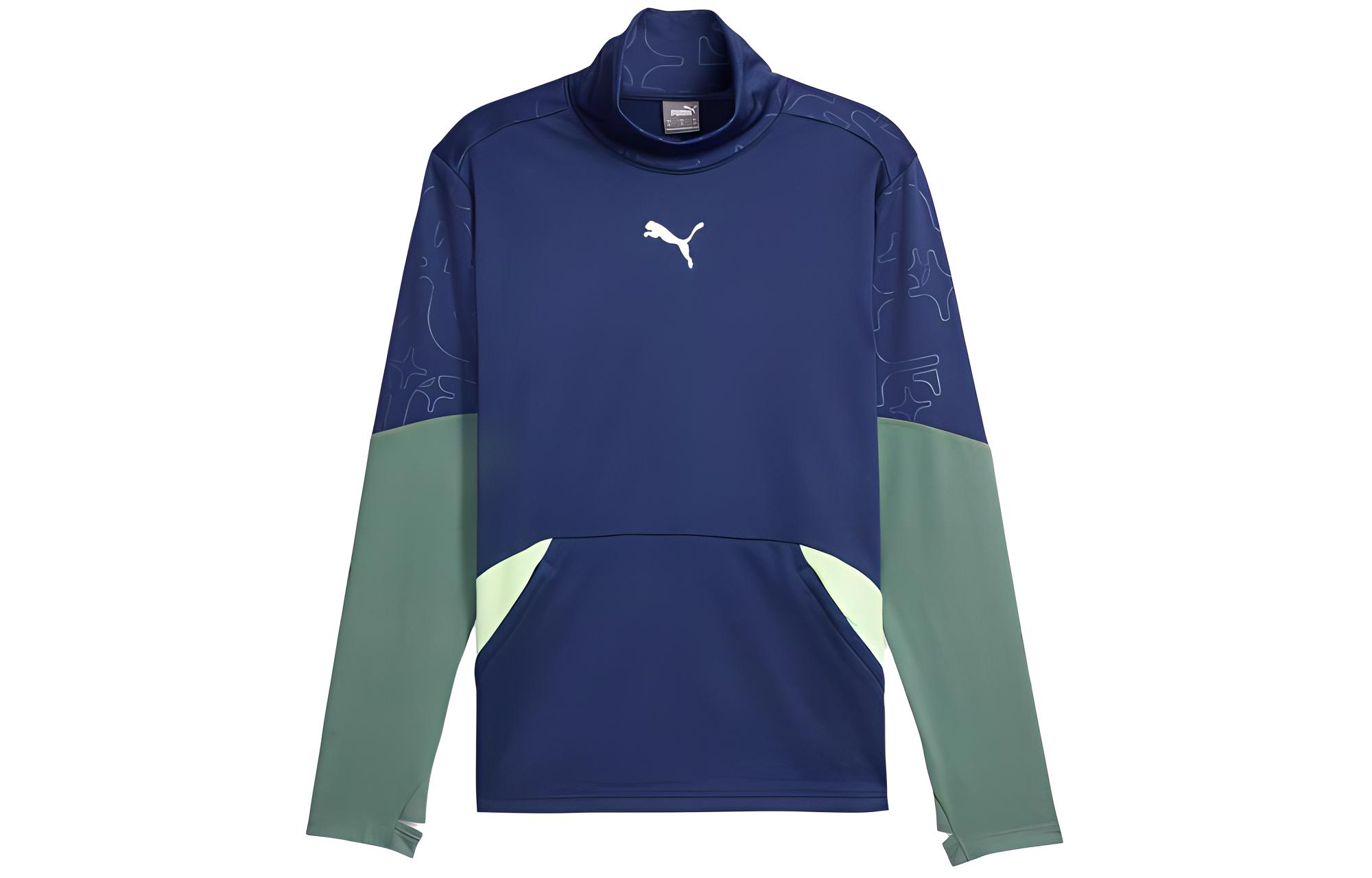 Puma Retro Print Pullover Sweatshirt Navy Blue 658886-01