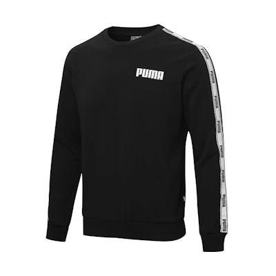 Puma Retro Pullover Sweatshirt with Logo Taping - Black 587028-01