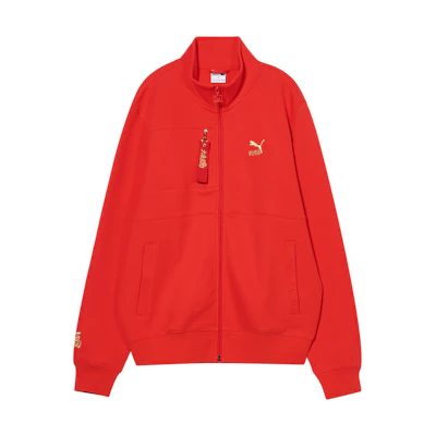 Puma Retro Red Embroidered Logo Zip-Up Jacket Unisex 621829-05