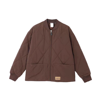 Puma Retro Reverie Unisex Padded Bomber Jacket Coffee Brown Casual Stylish Coat 631173-65
