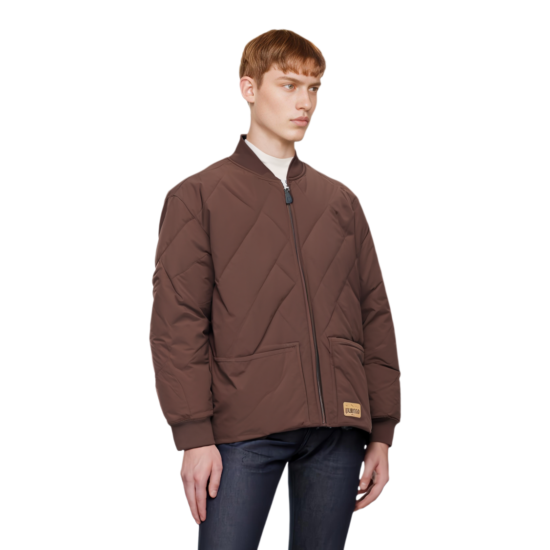 Puma Retro Reverie Unisex Padded Bomber Jacket Coffee Brown Casual Stylish Coat 631173-65 圖 4