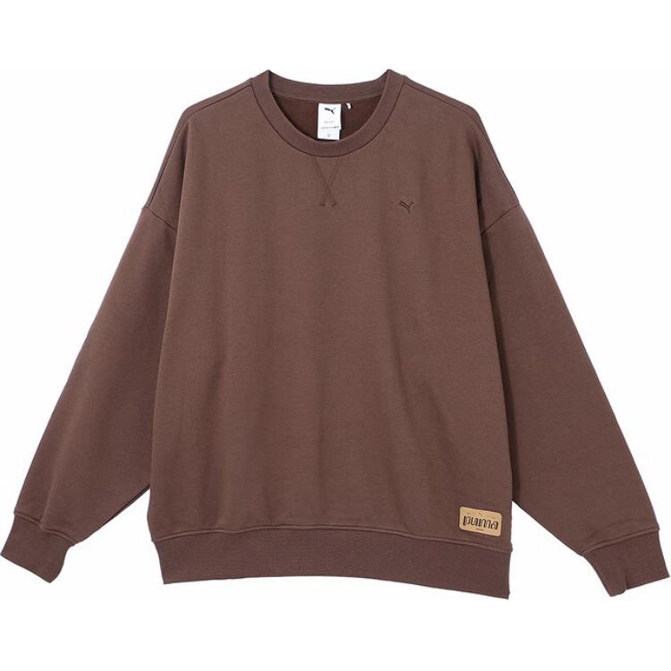 Puma Retro Reverie WarmCELL Crew Sweatshirt Coffee Brown Unisex 629604-65