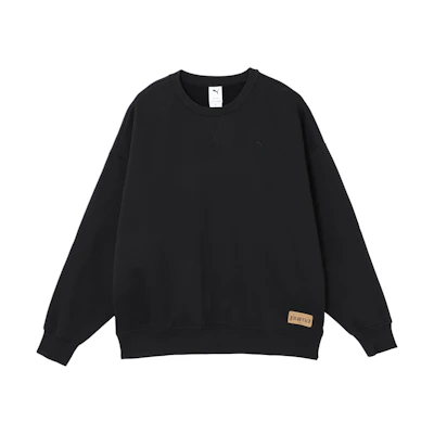 Puma Retro Reverie WarmCell Unisex Black Crewneck Sweatshirt Long Sleeve Fashion 629604-01