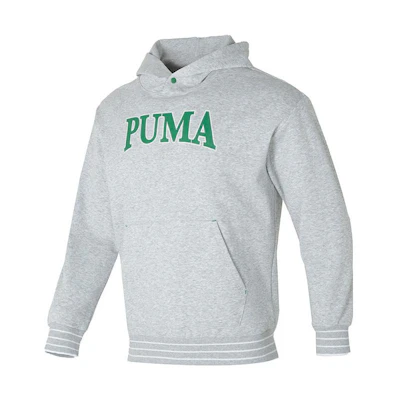 Puma Retro Sport Print Hoodie Unisex Gray Long Sleeve Sweatshirt 682921-04