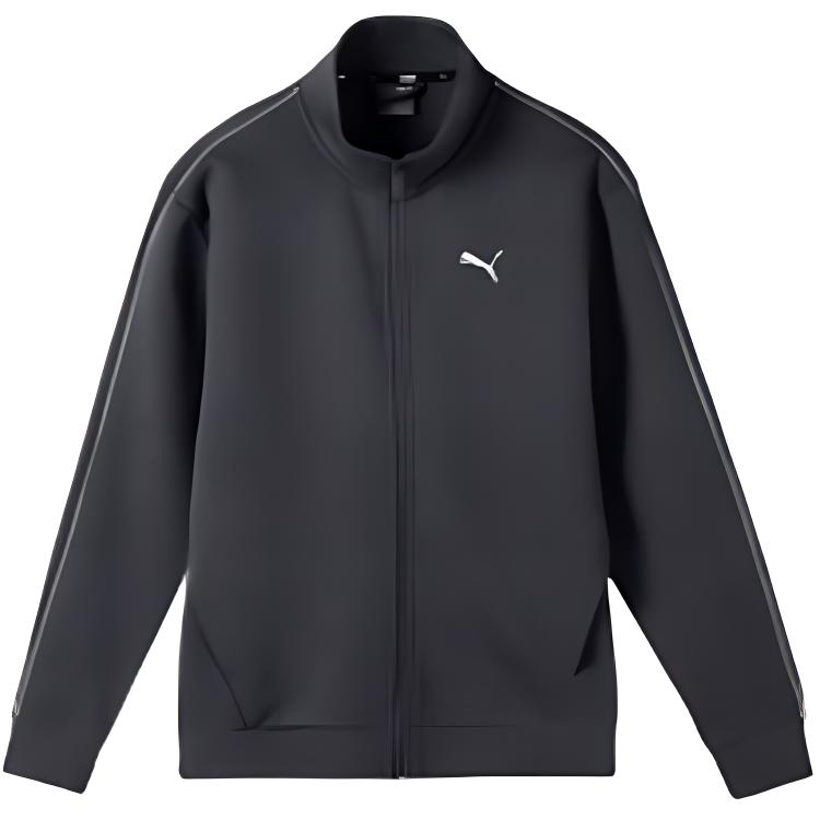 Puma Retro Sports Casual Stand Collar Zip Jacket Deep Gray 686082-69