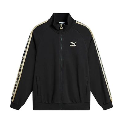Puma Retro Stripe Logo Track Jacket Black Unisex 625821-01