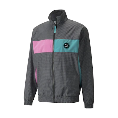 Puma Retro Track Jacket Black Colorblock Casual Sportswear 533626-01