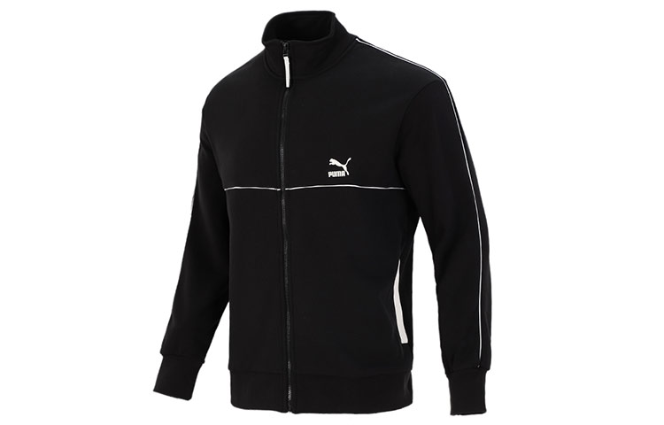 Puma Retro Training Stripe Breathable Logo Jacket - Black 531706-51