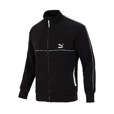 Puma Retro Training Stripe Breathable Logo Jacket - Black 531706-51