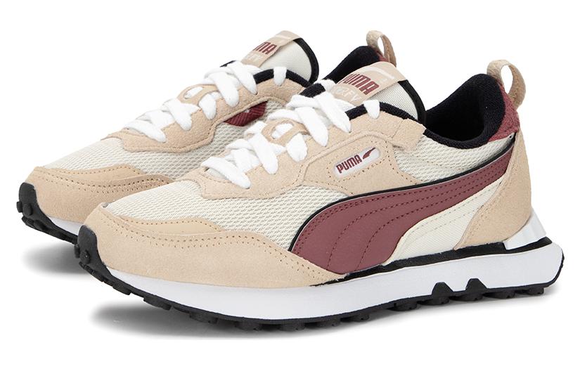 Lookbook PUMA Rider FV 復古倒帶 防滑耐磨 低筒 運動休閒鞋 男女款 米棕色