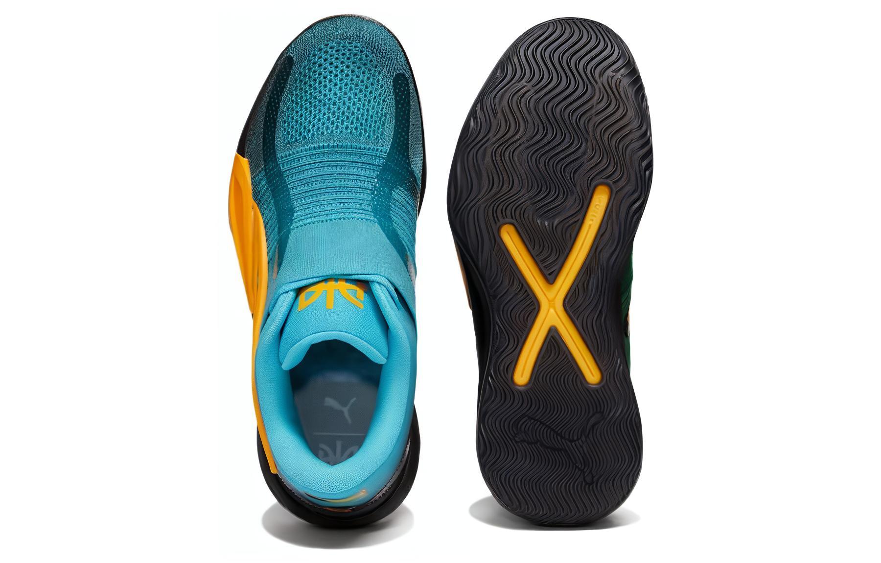 Shop プーマ Rise Nitro "ブルーアトール/アマゾングリーン" 378489-01