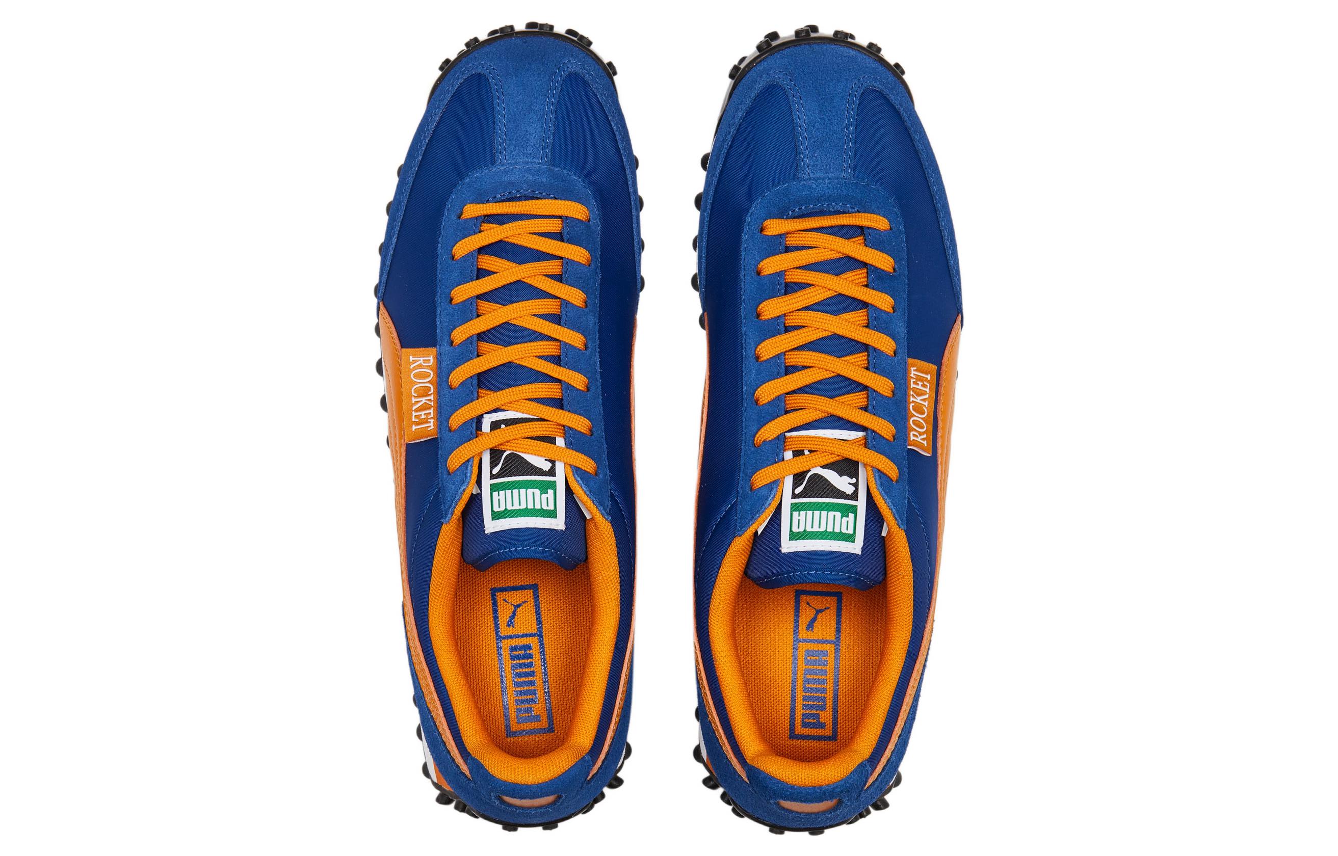 Shop プーマ ロケット ロー "ブルーオレンジ" 386715-02