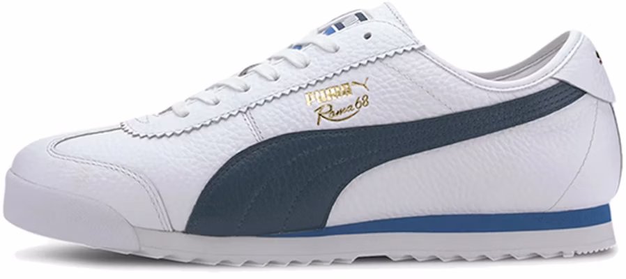 彪马Roma '68 复古白/蓝色运动鞋 370051-06 Buy 彪马Roma '68 复古白/蓝色运动鞋 370051-06