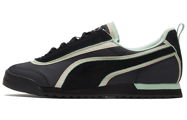 Buy 彪马罗马经典黑绿低帮运动鞋 371688-01