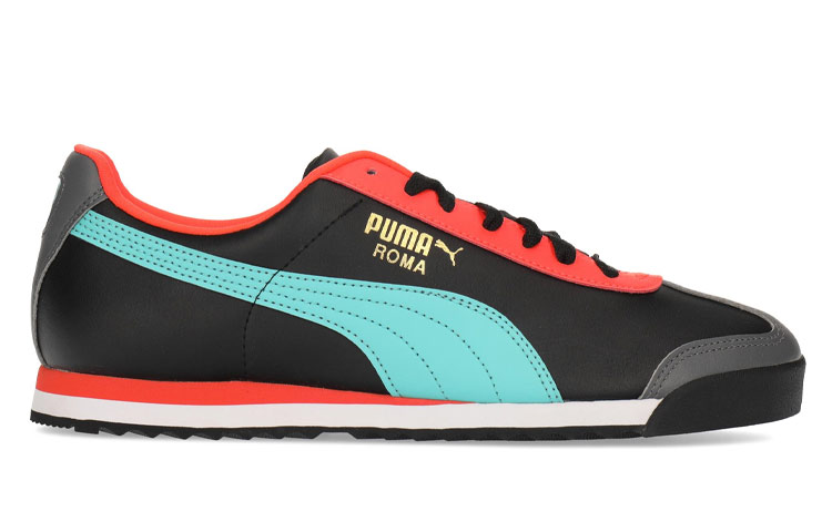 Order Sepatu Lari Puma Roma Basic+ Low Top Hitam/Oranye 369571-04