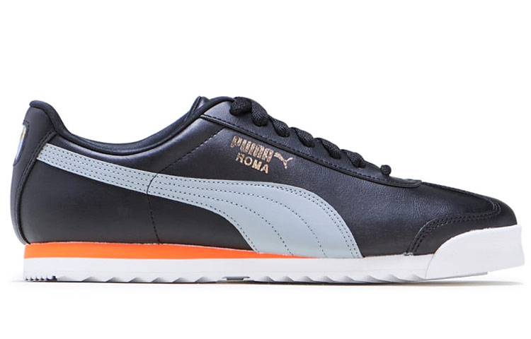 Order Puma Roma Basic+ 'Hitam Putih Oranye' 369571-26