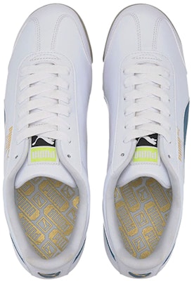 Sepatu Lari Puma Roma Basic+ Putih/Biru/Kuning 369571-16 Lookbook Sepatu Lari Puma Roma Basic+ Putih/Biru/Kuning 369571-16