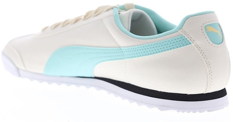 Puma Roma Basic+ Low Top Running Shoes White/Cyan 369571-18 Purchase Puma Roma Basic+ Low Top Running Shoes White/Cyan 369571-18